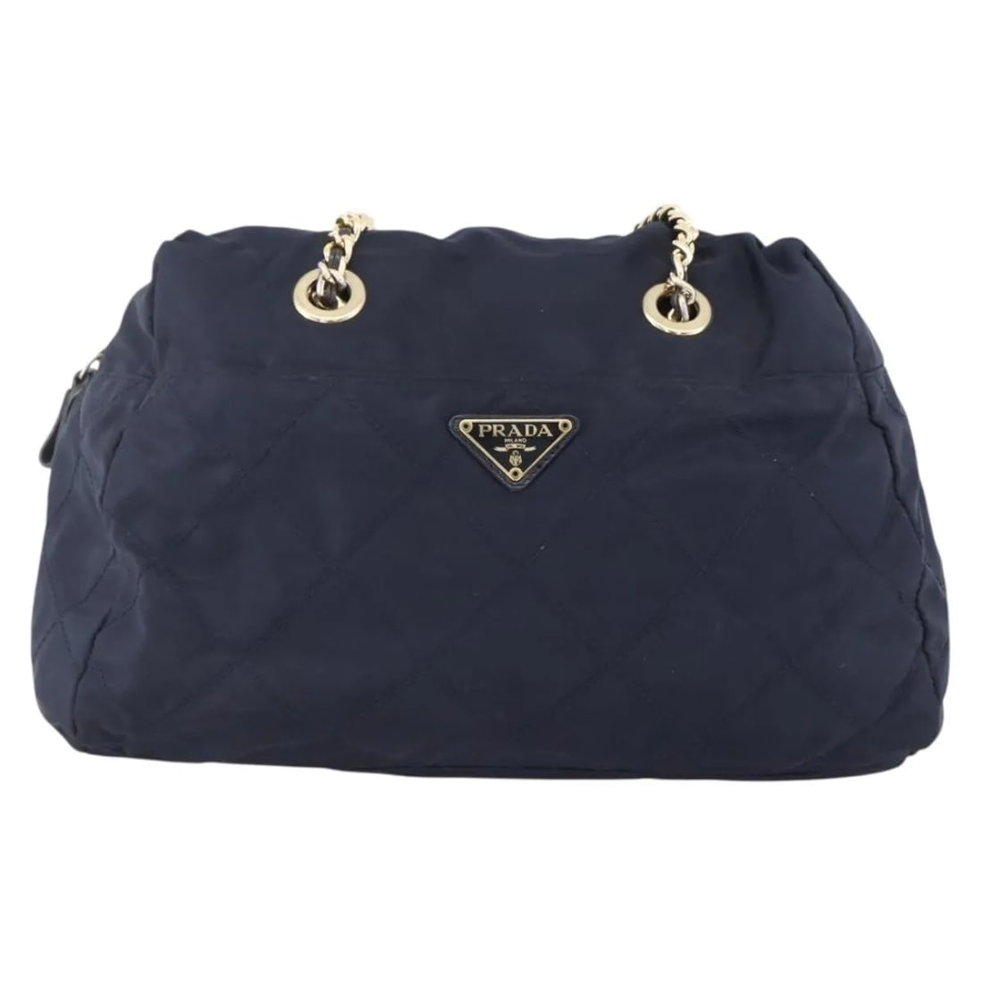 Prada Re-Edition 1995 Navy Quilted Chain Tote Bag Re-Nylon (1 of 18)