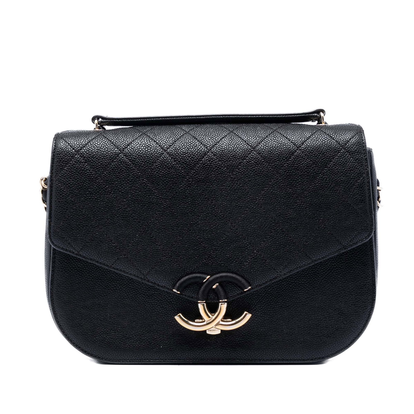 Chanel Paris Cuba Medium Caviar Leather Flap Satchel Black (1 of 5)