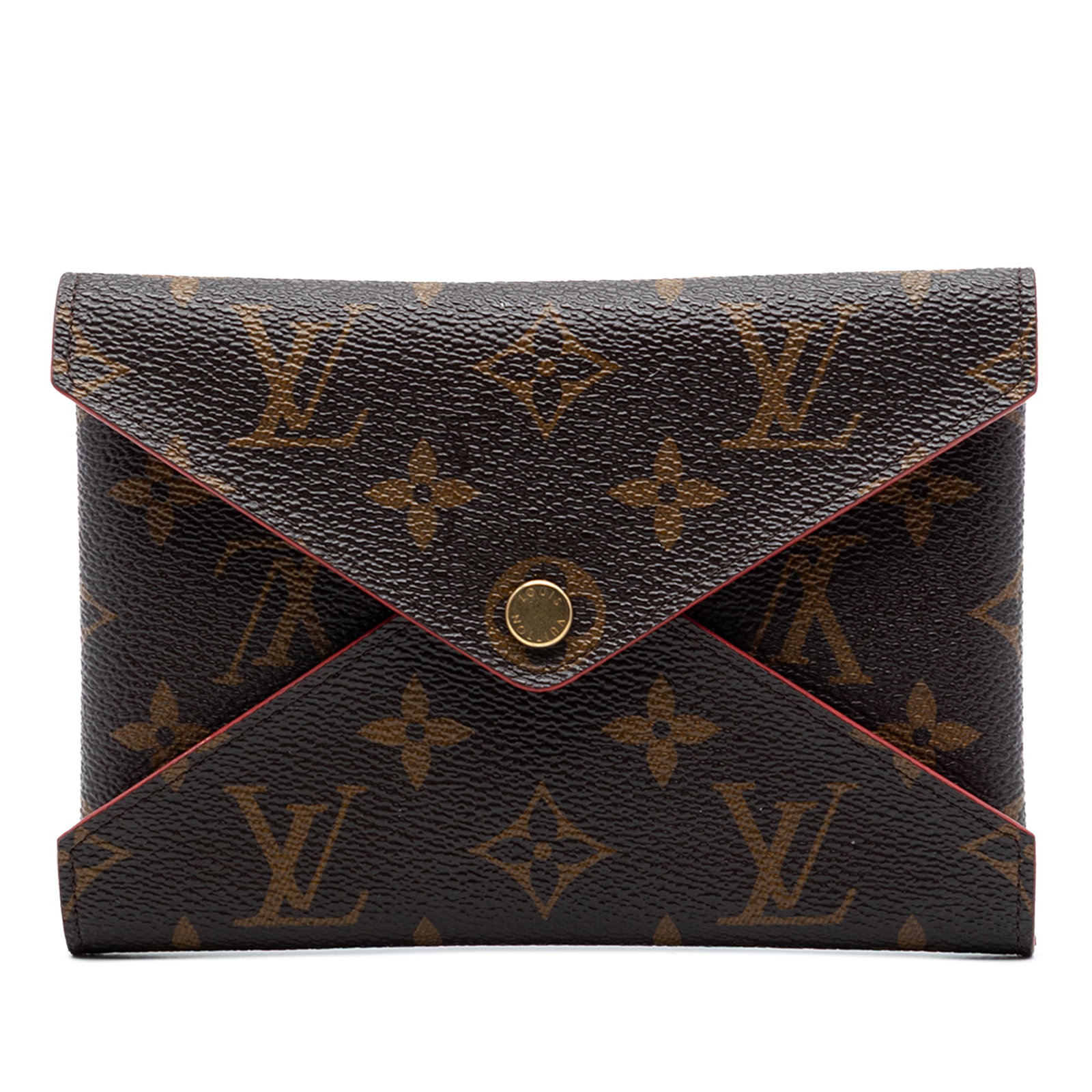 Louis Vuitton Kirigami MM Monogram Pochette Brown Canvas Bag: Louis Vuitton Kirigami MM Monogram Pochette Brown Canvas Bag The Louis Vuitton Monogram Pochette Kirigami MM is a compact bag made with a monogram canvas body and a front flap with magnetic snap butto