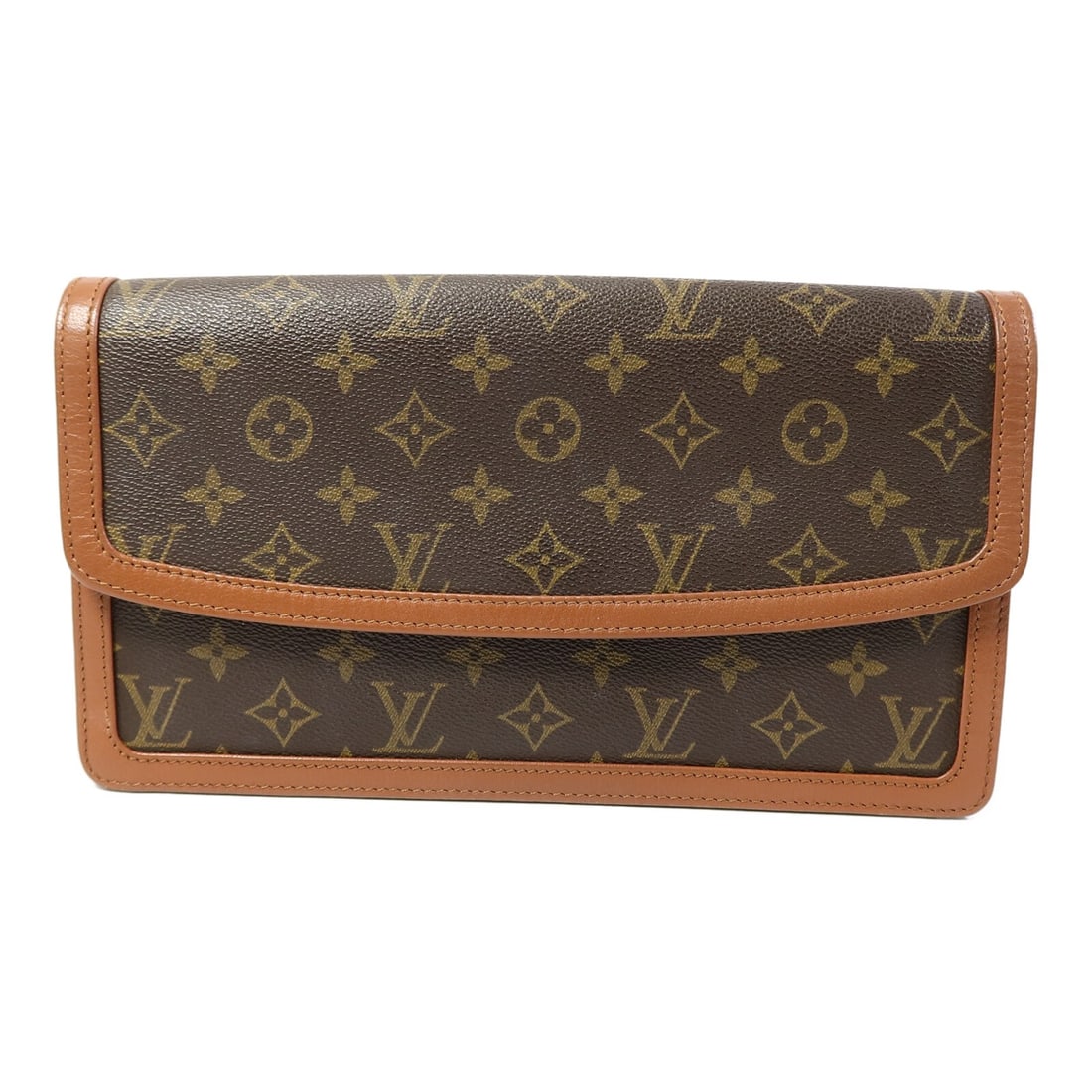 Louis Vuitton Dame GM Monogram Brown Coated Canvas Shoulder Bag: Louis Vuitton Dame GM Monogram Brown Coated Canvas Shoulder Bag Louis Vuitton Dame GM second bag in brown Monogram x PVC coated canvas. Designed for women, this bag is made in France and features a fl