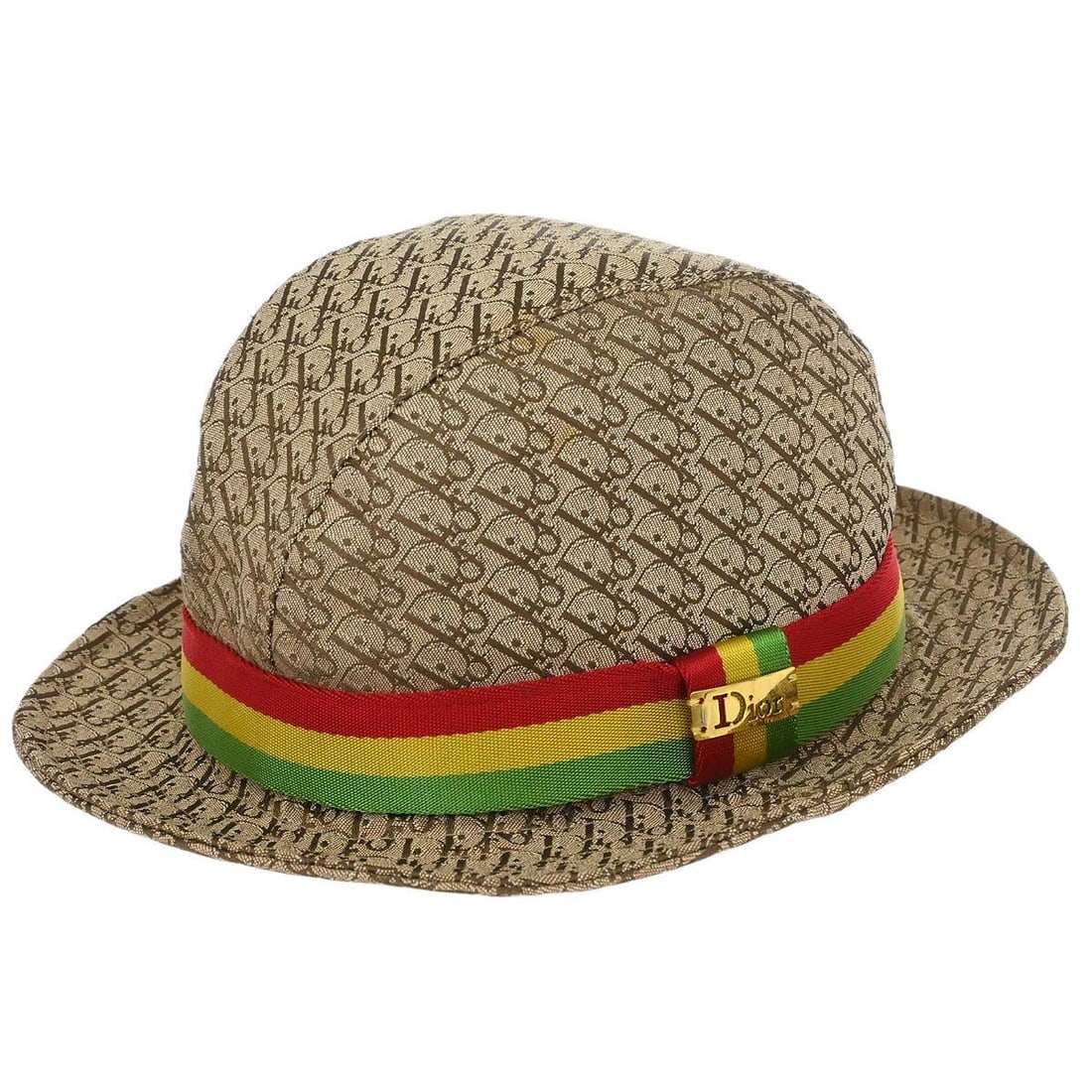Christian Dior Trotter Women's Beige Rasta Hat Size 58 (1 of 15)