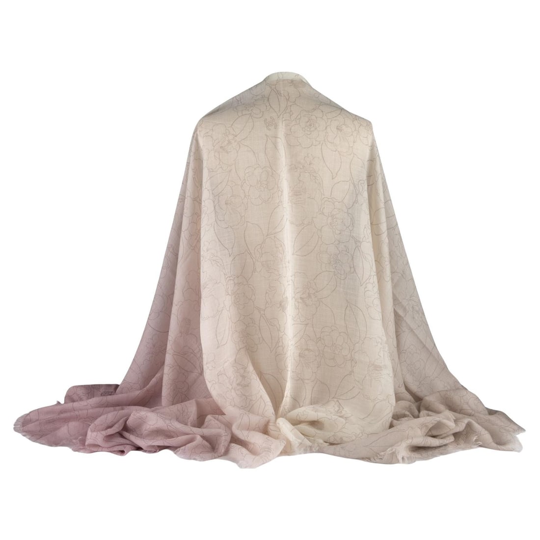 Chanel Camellia Cashmere Shawl in Light Pink (1 of 5)