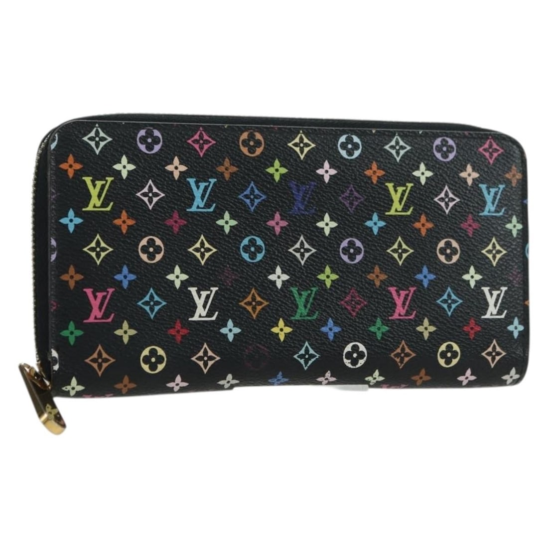 Louis Vuitton M60243 Zippy Long Wallet Monogram Multicolor Black: Louis Vuitton M60243 Zippy Long Wallet Monogram Multicolor Black Louis Vuitton Monogram Multicolor Zippy Wallet in black canvas. This long wallet is made in Spain and shows reasonable wear consistent 