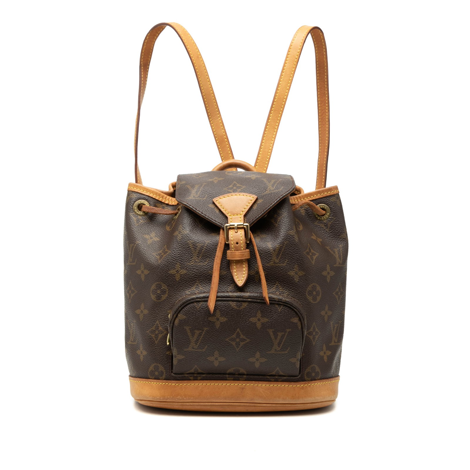Louis Vuitton Mini Montsouris Monogram Canvas Backpack: Louis Vuitton Mini Montsouris Monogram Canvas Backpack This Louis Vuitton Monogram Mini Montsouris backpack features the iconic monogram canvas with vachetta leather trim, a rolled vachetta leather to