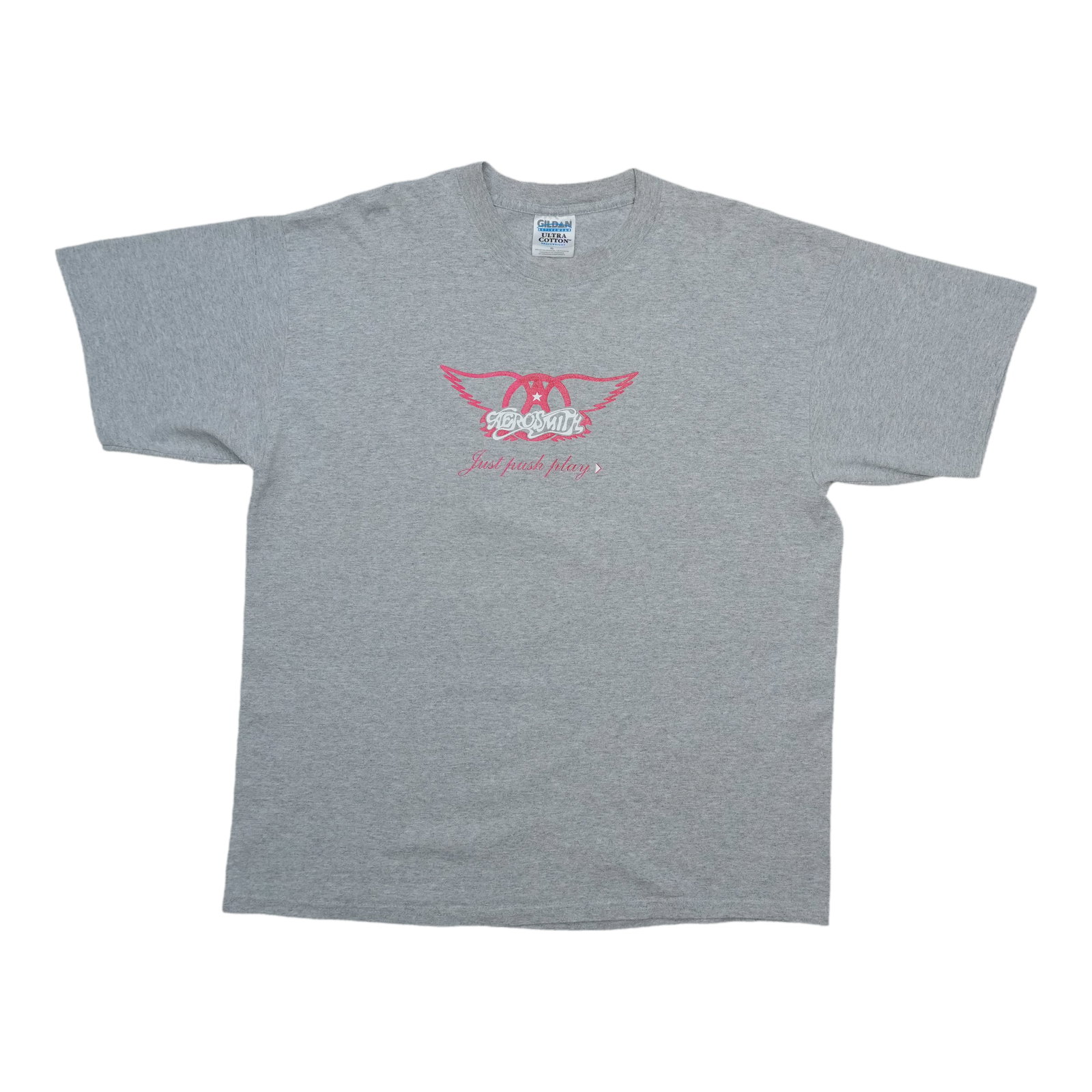 Aerosmith Just Push Play 2001 Grey Cotton Blend Shirt XL (1 of 5)