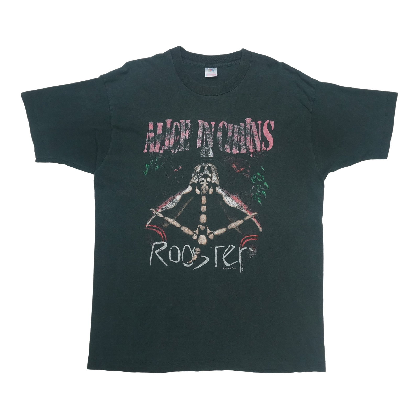 Vintage 1993 Alice In Chains Rooster Black Cotton Shirt (1 of 6)