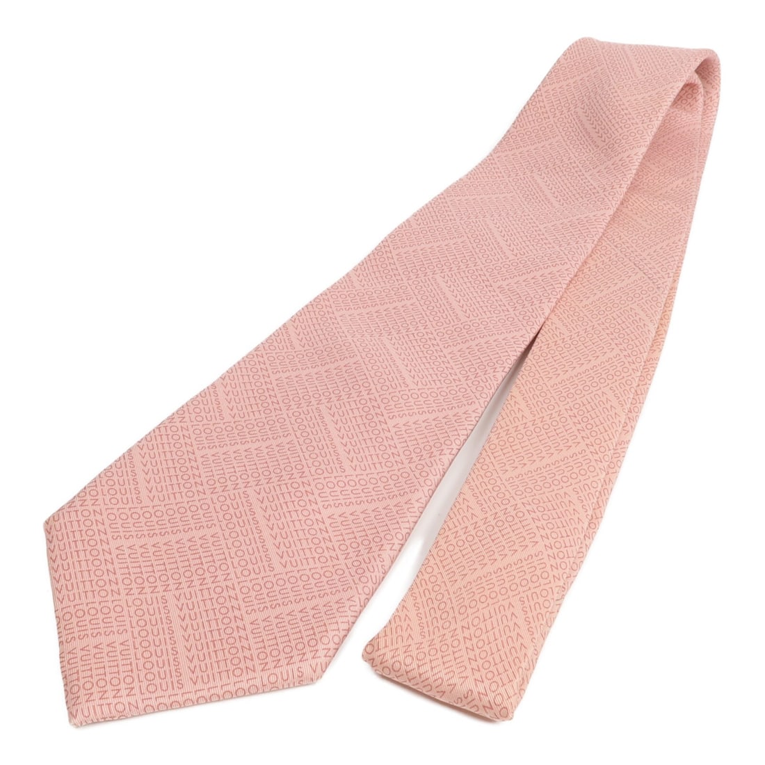 Louis Vuitton LV mens silk tie in pink: Louis Vuitton LV mens silk tie in pink Louis Vuitton LV necktie in pink silk, designed for menswear in a regular size. Made in France and presented in very good AB condition. No accessories are includ