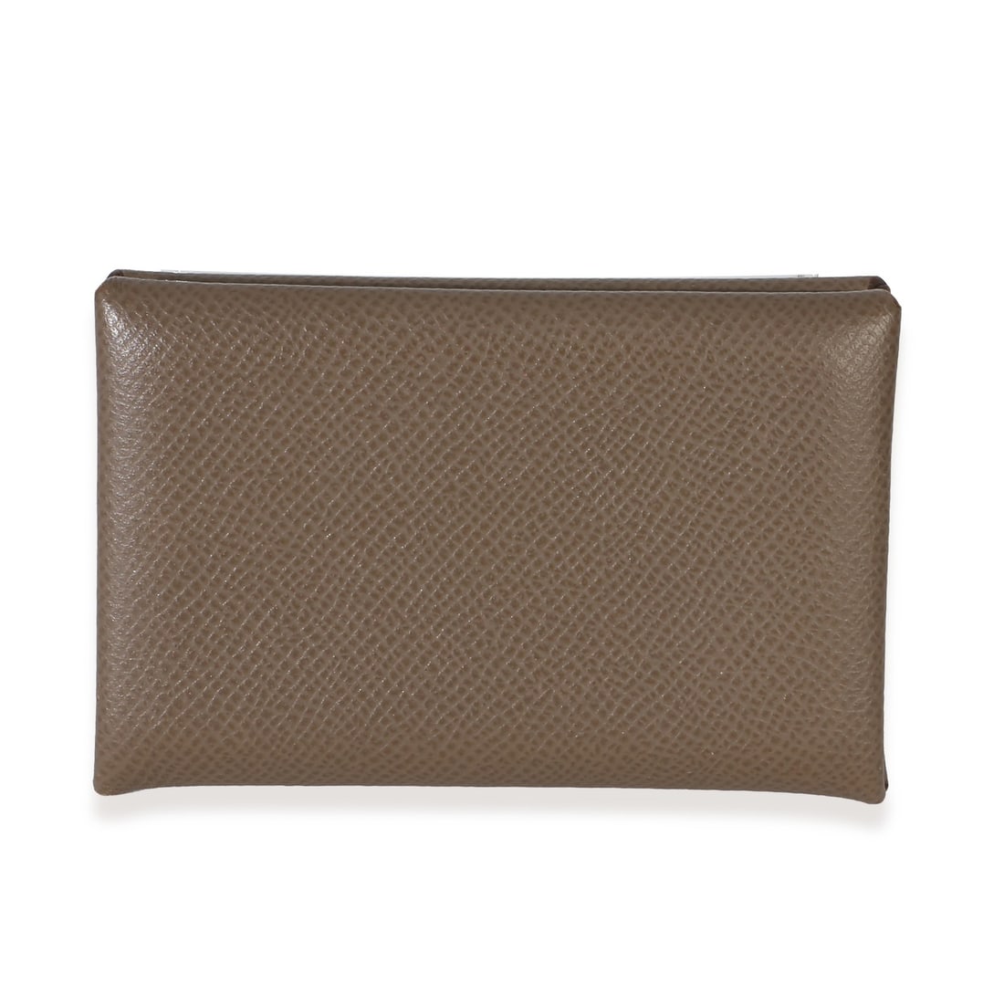 Hermes Calvi Card Holder Etoupe Epsom Leather Wallet: Hermes Calvi Card Holder Etoupe Epsom Leather Wallet Pre-owned Hermes Calvi card holder in Etoupe Epsom leather with a snap closure and leather lining. This small unisex wallet comes with its original
