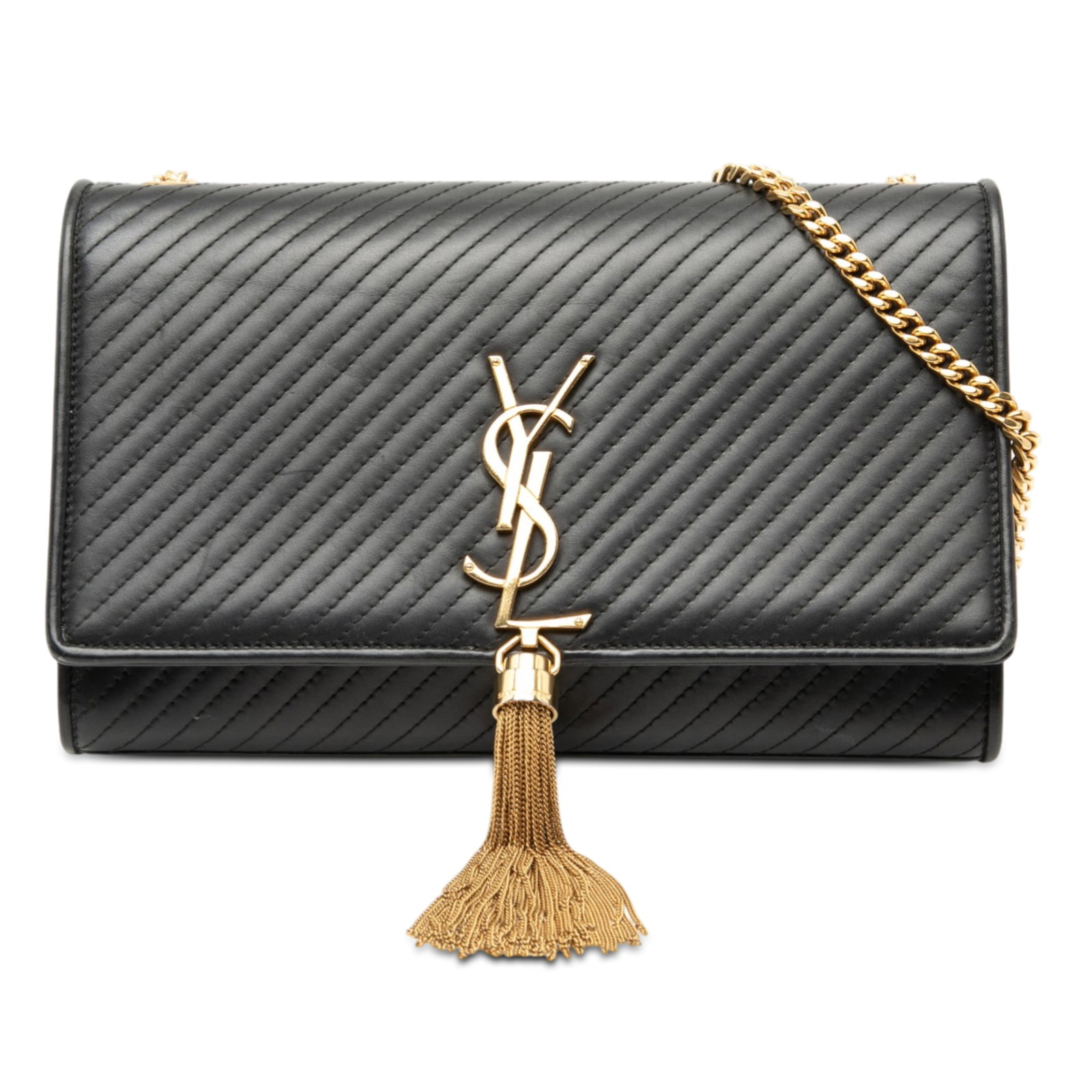 Saint Laurent Kate tassel crossbody bag black quilted calfskin (1 of 8)