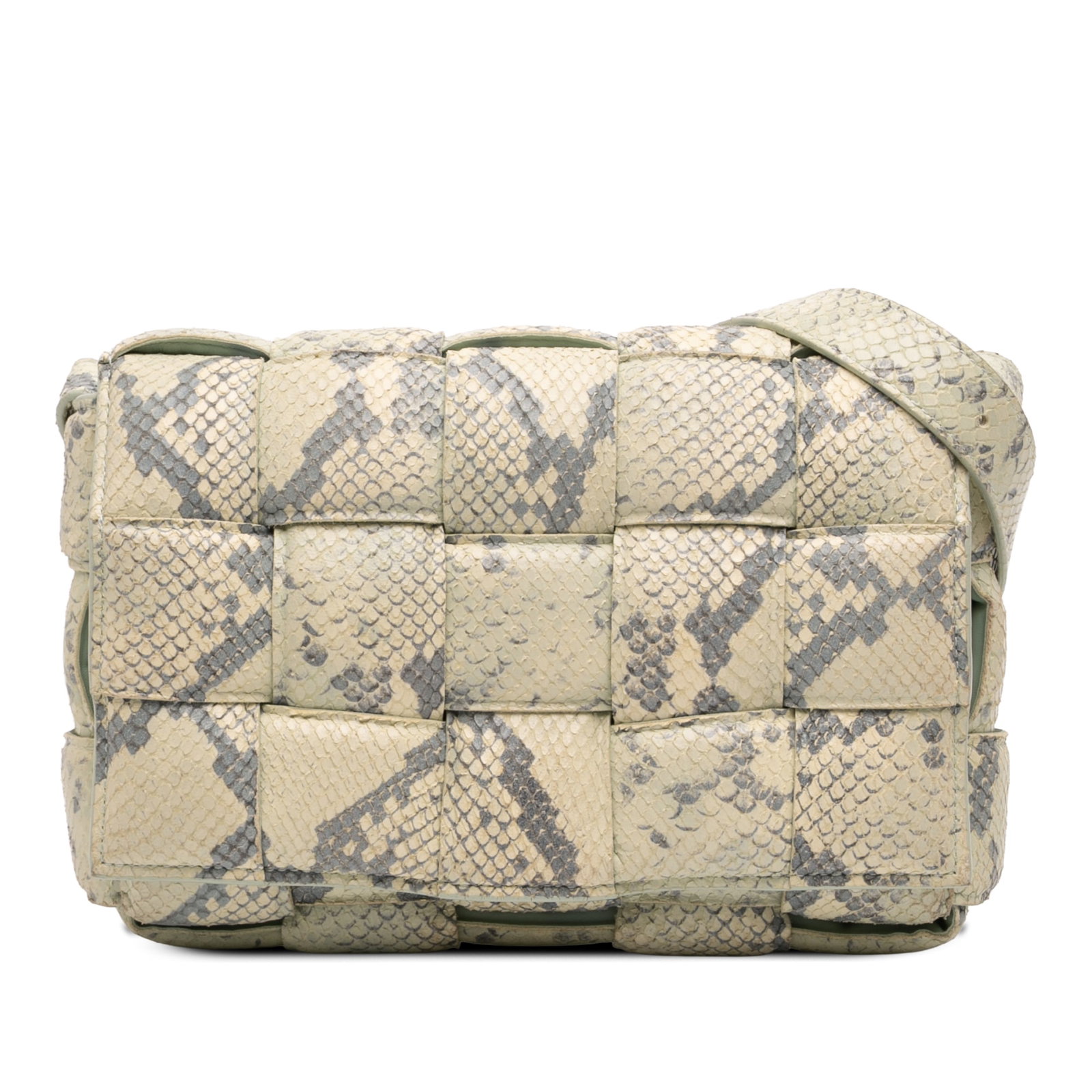 Green Leather Crossbody Bottega Veneta Padded Cassette Intrecciato (1 of 7)