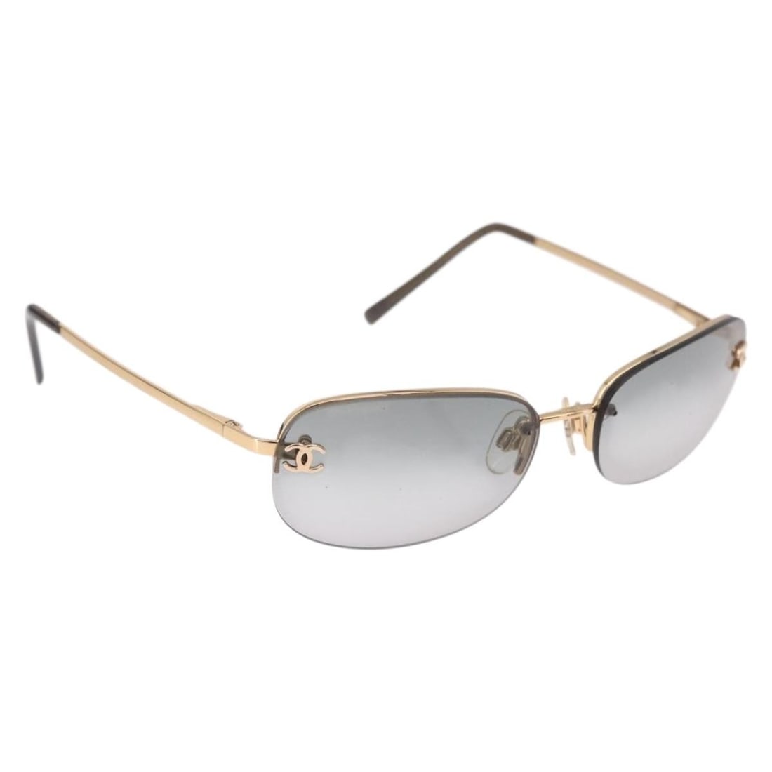 CHANEL 4099 Rimless Gray Metal Sunglasses with Case (1 of 14)