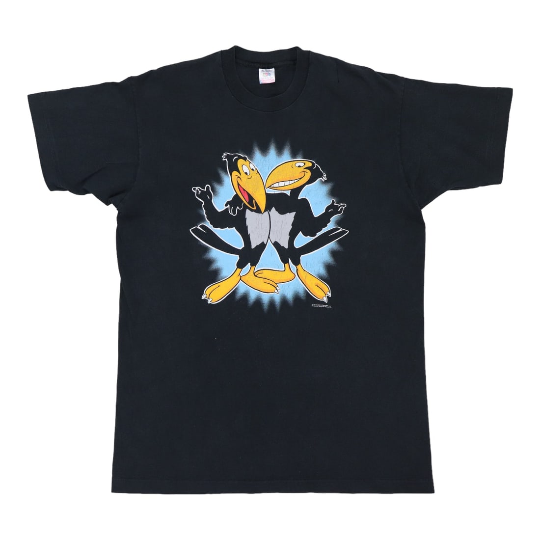 Vintage 1992 Heckyl and Jeckyl Black Cotton Graphic T Shirt XL: Vintage 1992 Heckyl and Jeckyl Black Cotton Graphic T Shirt XL This is an original vintage 1992 Heckyl & Jeckyl shirt featuring graphics on both the front and back. Made from 100% cotton, the shirt is