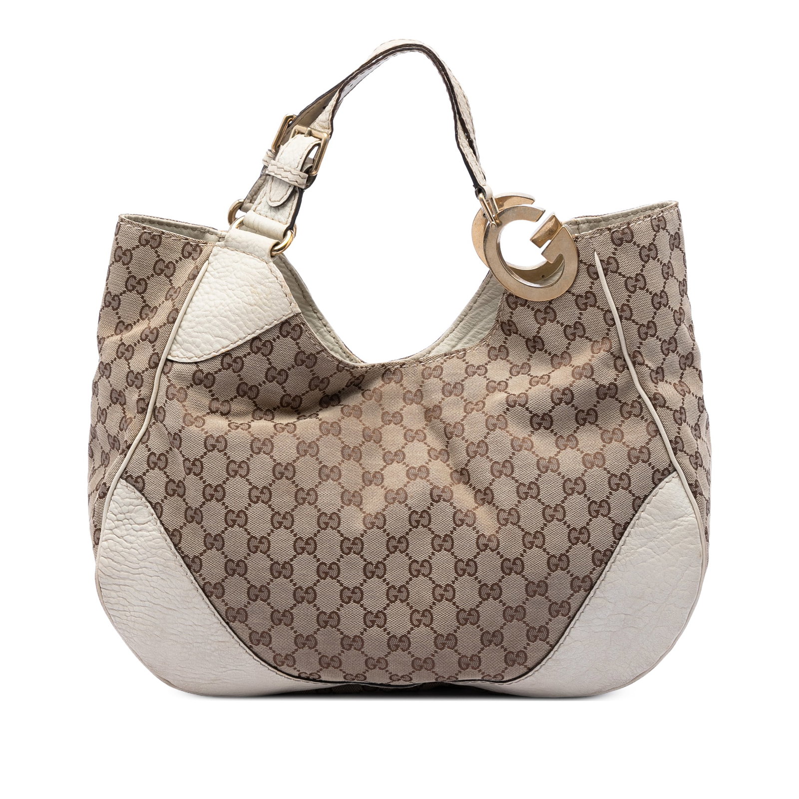 Gucci Charlotte Tote in Beige GG Canvas with Leather Trim (1 of 5)