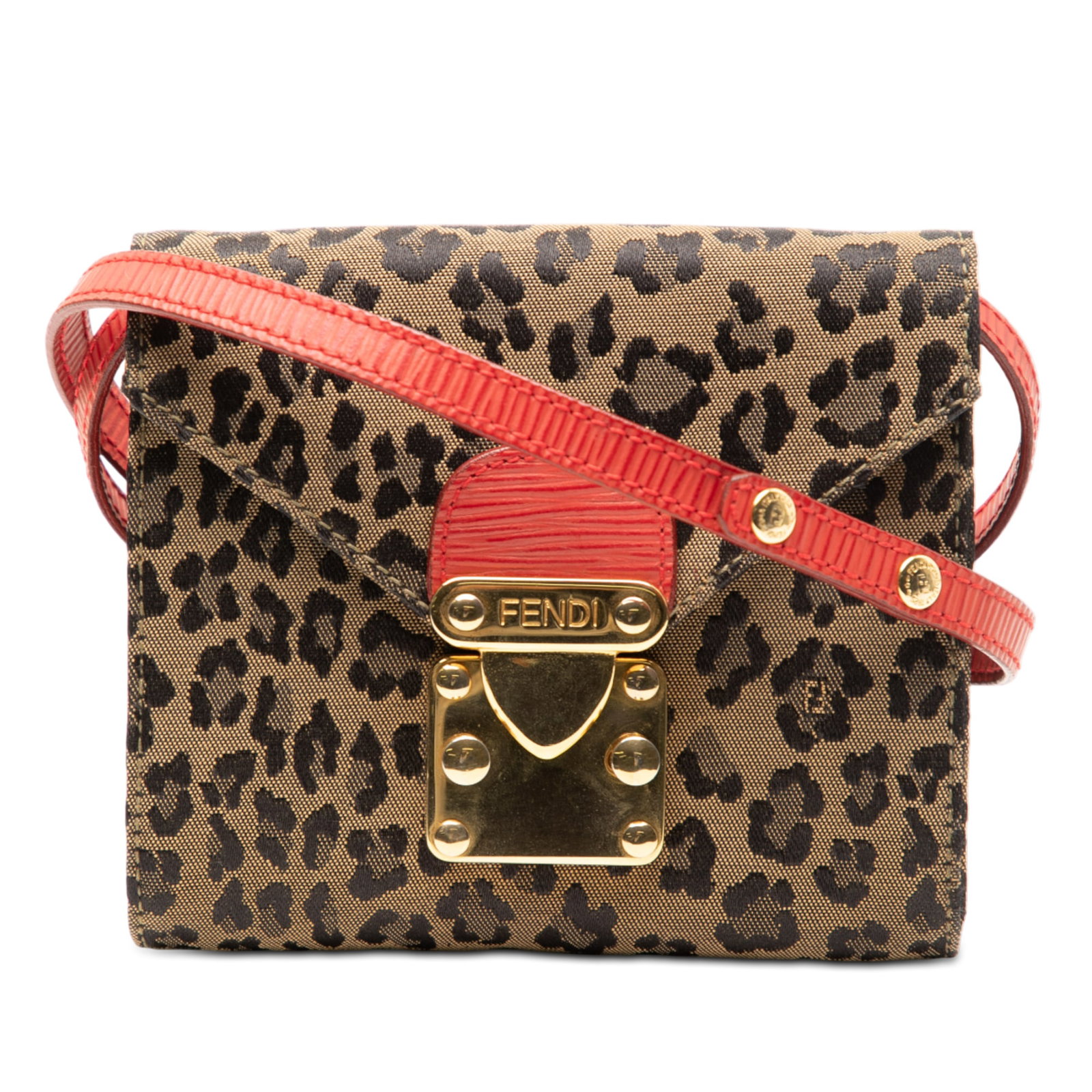 Mini Crossbody Bag with Leopard Canvas Flap by Fendi (1 of 6)