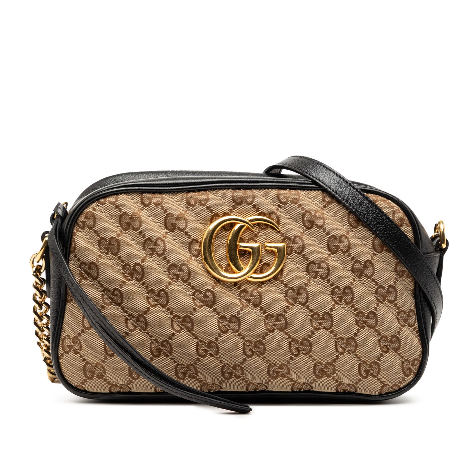 Gucci GG Marmont Small Canvas and Leather Quilted Crossbody Bag (1 of 7)