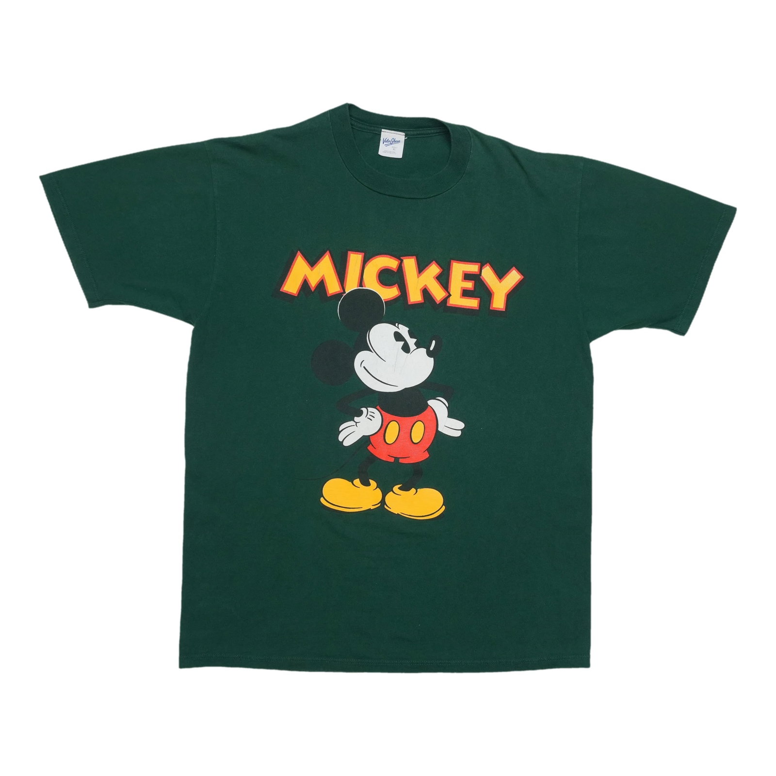 Vintage Green 1990s Mickey Mouse Cotton Shirt Extra Large (1 of 4)