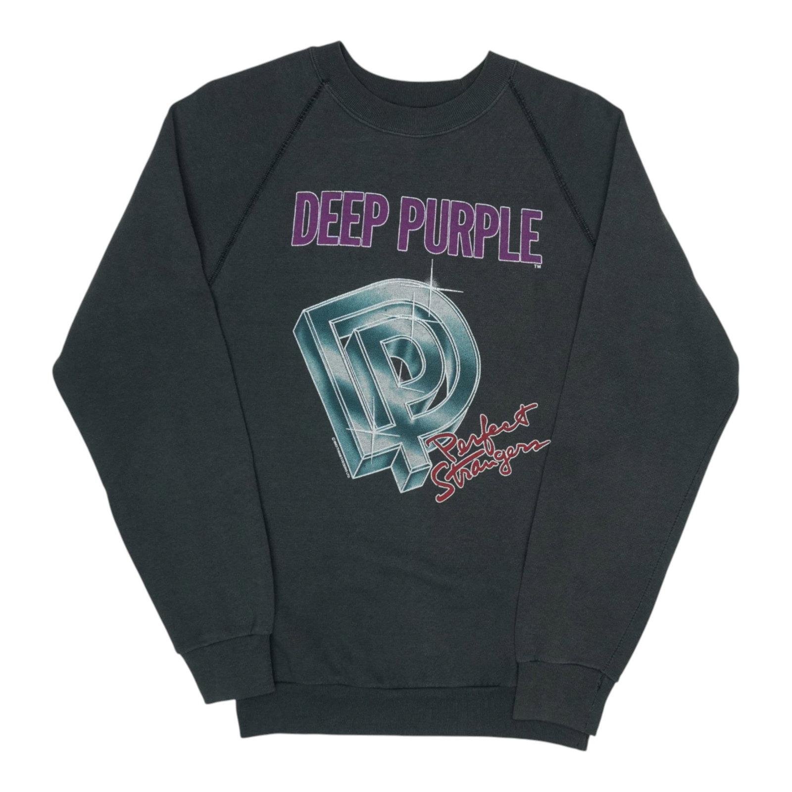 Vintage 1985 Deep Purple Perfect Strangers Tour Black Sweatshirt (1 of 6)