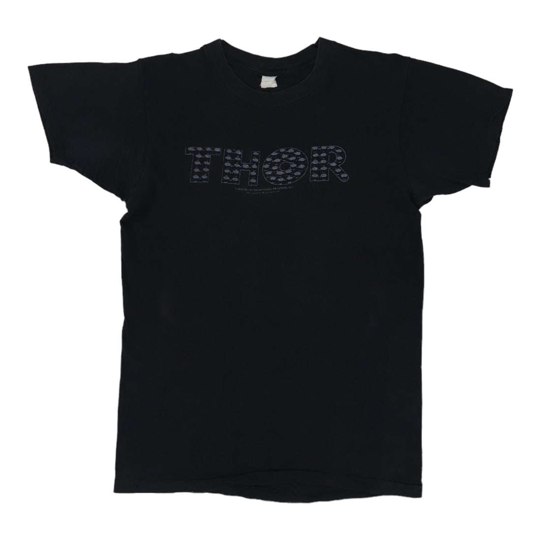 Vintage 1970s Black Cotton Thor Midsong Records Promotional T Shirt (1 of 7)