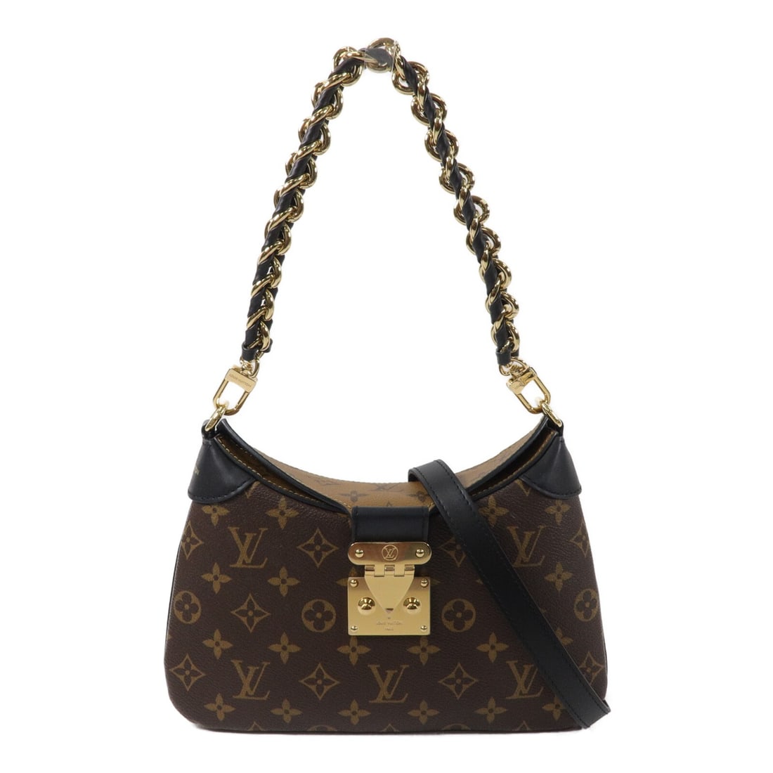Louis Vuitton M46659 Tweeny 2 Way Shoulder Bag Monogram Reverse Brown: Louis Vuitton M46659 Tweeny 2 Way Shoulder Bag Monogram Reverse Brown Louis Vuitton LV Tweeny 2 Way Shoulder Bag, model M46659, in Brown Monogram Reverse. It is made from monogram and PVC coated canva