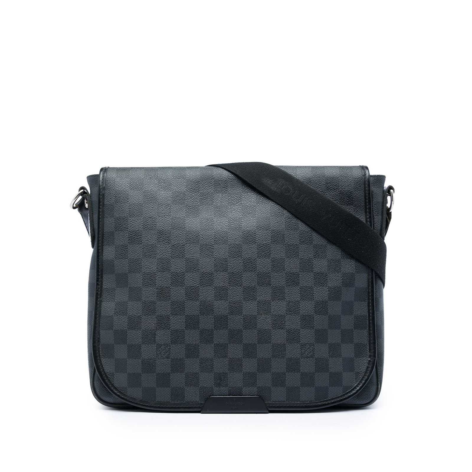 Louis Vuitton Daniel MM Damier Graphite Messenger Bag Black: Louis Vuitton Daniel MM Damier Graphite Messenger Bag Black Louis Vuitton Damier Graphite Daniel MM bag in black Damier Graphite canvas. It features an adjustable flat shoulder strap, a front flap wit