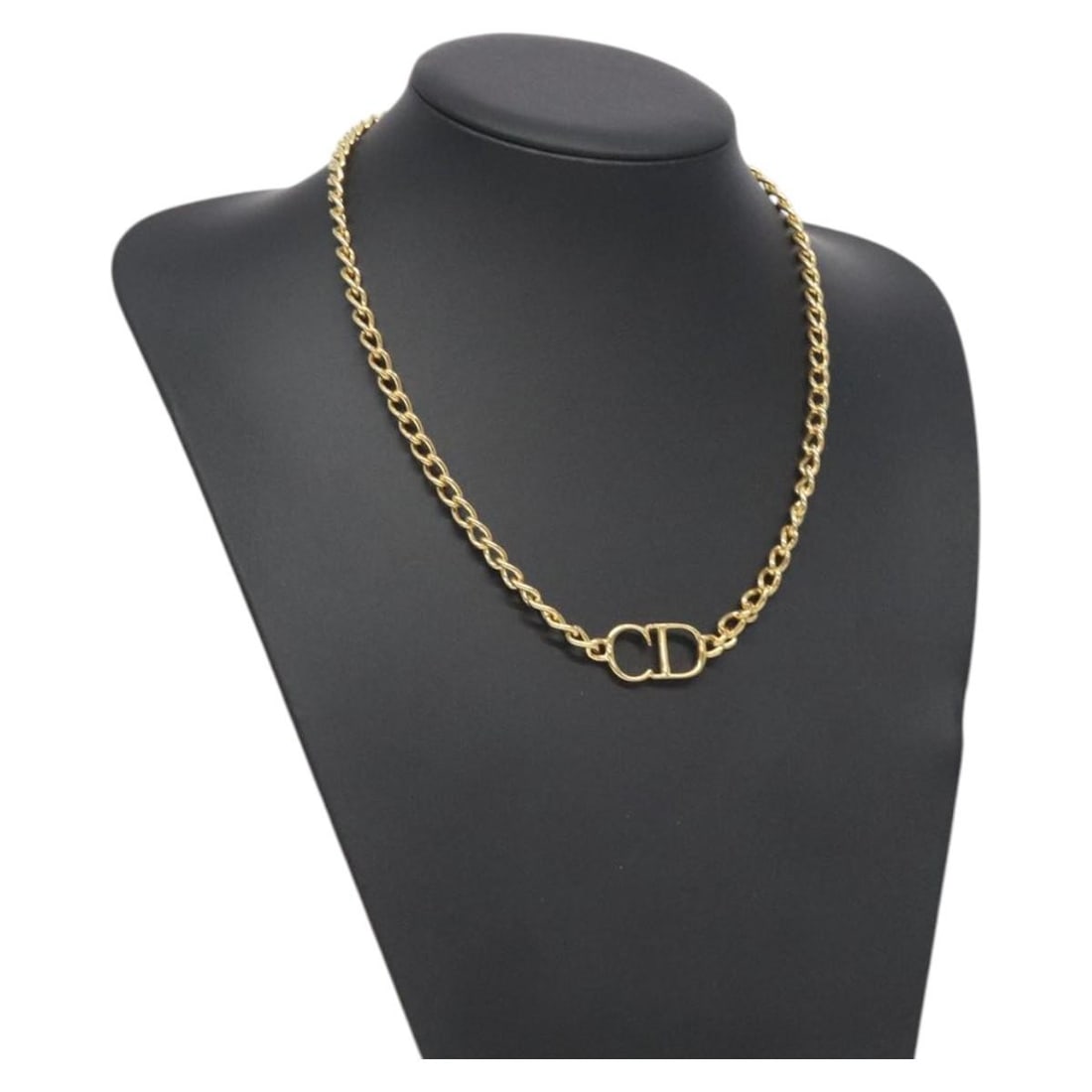Christian Dior Gold Tone Metal Necklace 50cm Italy (1 of 10)