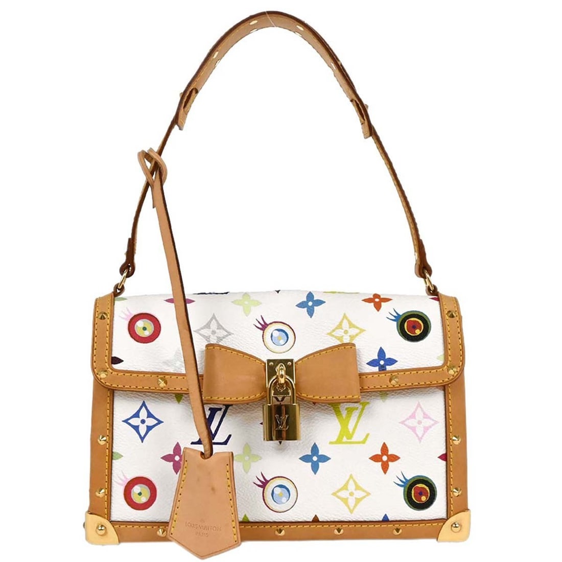 Louis Vuitton Pochette Eye Miss You White Monogram Multicolor Top Handle Bag (1 of 12)