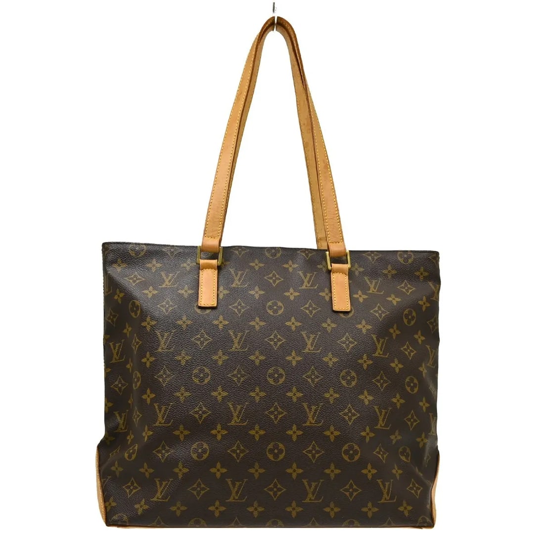 Louis Vuitton Cabas Mezzo Brown Monogram Canvas Handbag: Louis Vuitton Cabas Mezzo Brown Monogram Canvas Handbag Louis Vuitton Cabas Mezzo handbag in brown monogram canvas. This women's bag is made in France and is presented in good condition, showing some 