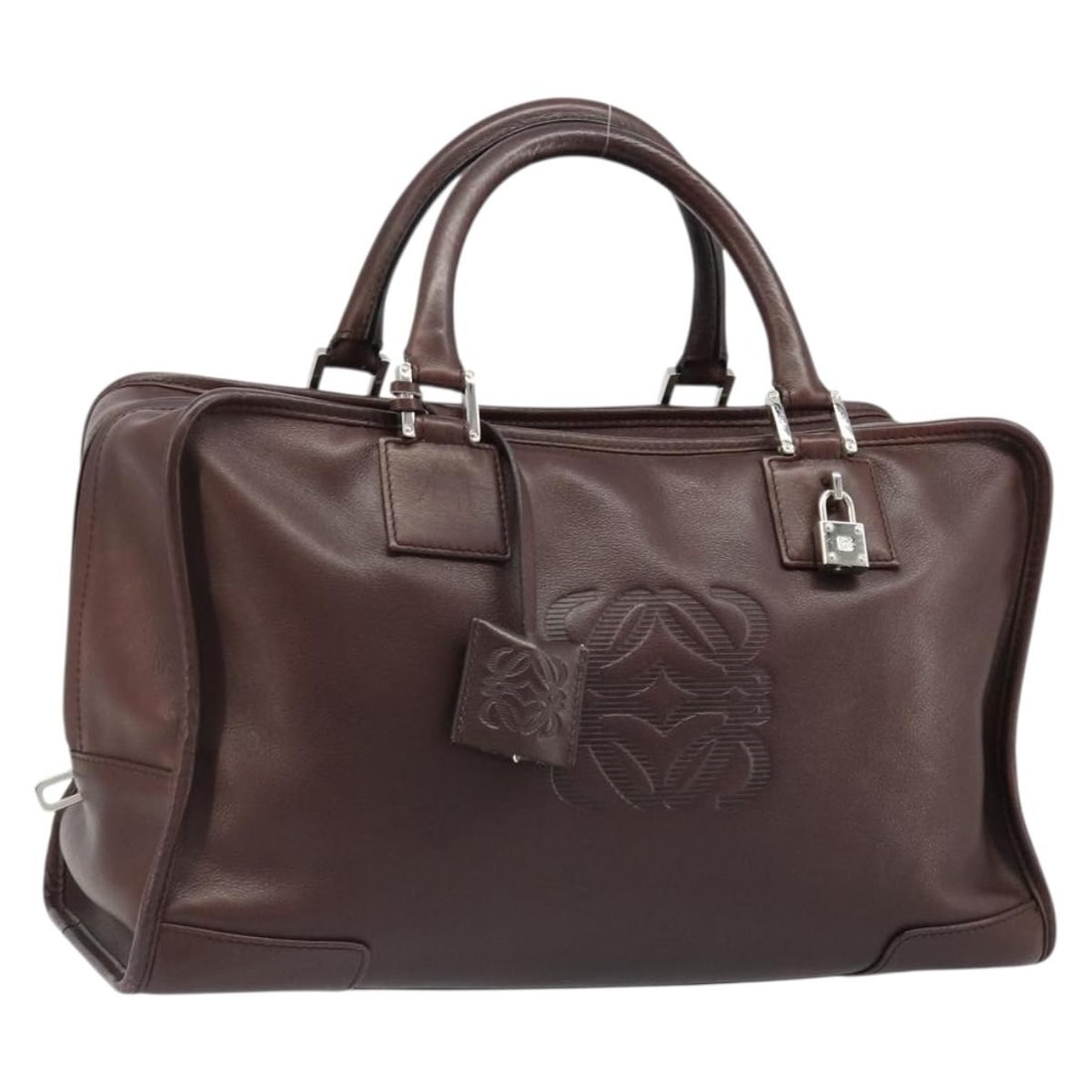 LOEWE Amazona 36 Leather Handbag Brown with Silver Tone Hardware (1 of 18)