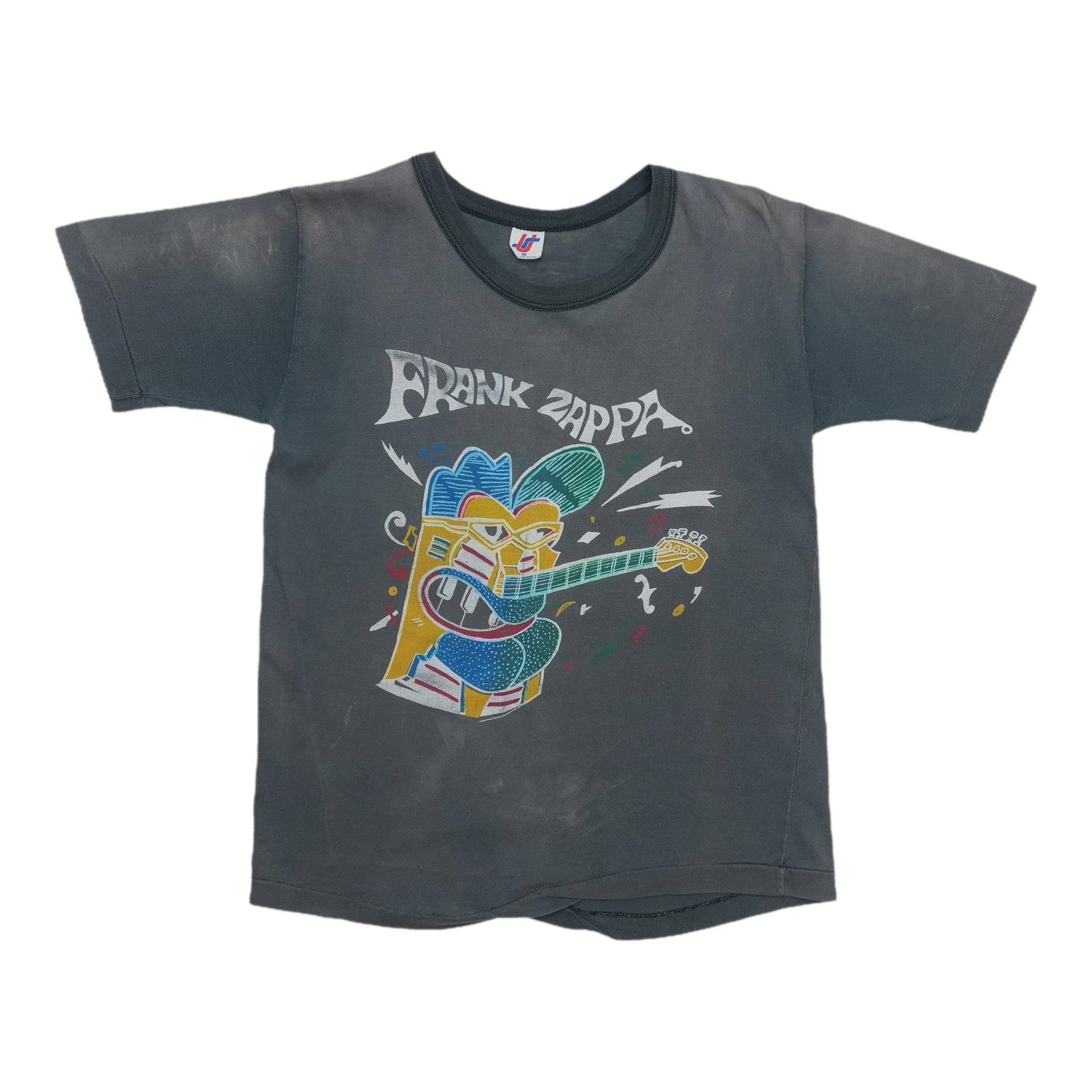 Vintage Grey Frank Zappa Cotton Shirt Medium 1980s (1 of 9)