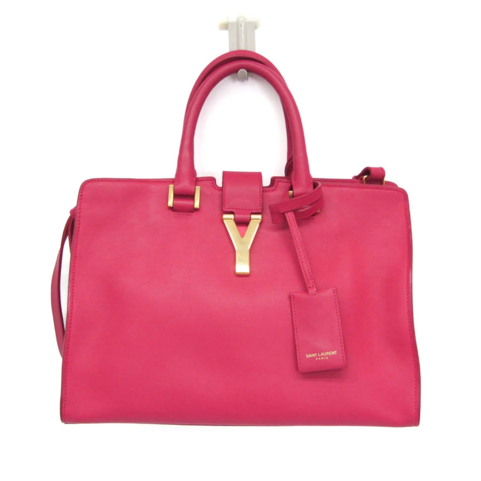 Saint Laurent Classic Y Cabas pink leather handbag: Saint Laurent Classic Y Cabas pink leather handbag Saint Laurent Classic Y Cabas handbag in pink leather. This women's bag is made in Italy and remains in good vintage condition with honest wear. The 