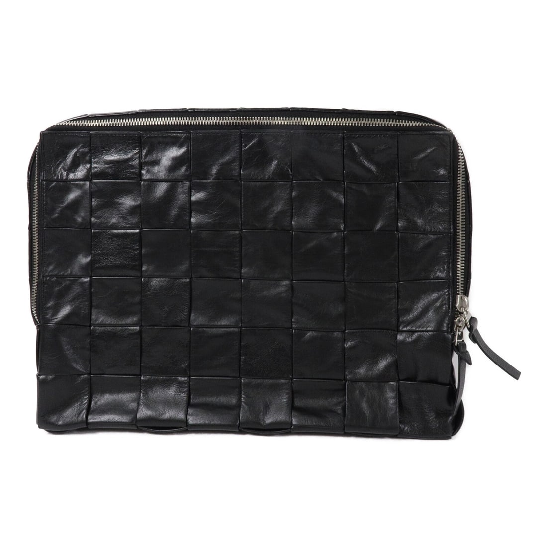 Bottega Veneta Cassette Black Lambskin Clutch with Storage Bag (1 of 12)