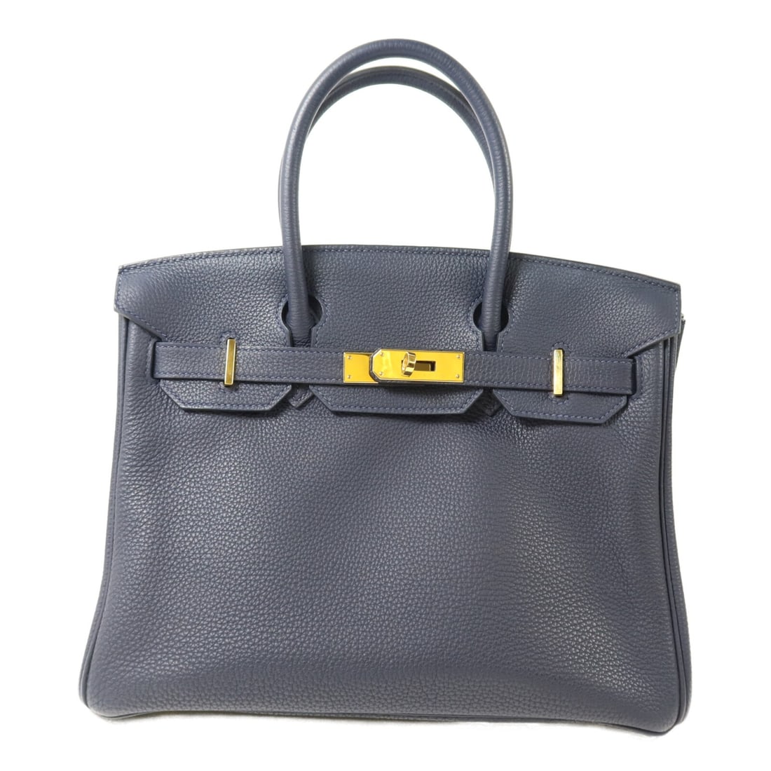 Hermes Birkin 30 Women's Handbag Togo Calfskin Bleu Nuit GHW: Hermes Birkin 30 Women's Handbag Togo Calfskin Bleu Nuit GHW Hermes Birkin 30 handbag in Togo leather and calfskin (cowhide) with a Bleu Nuit / navy exterior. It features gold-tone hardware, a top han