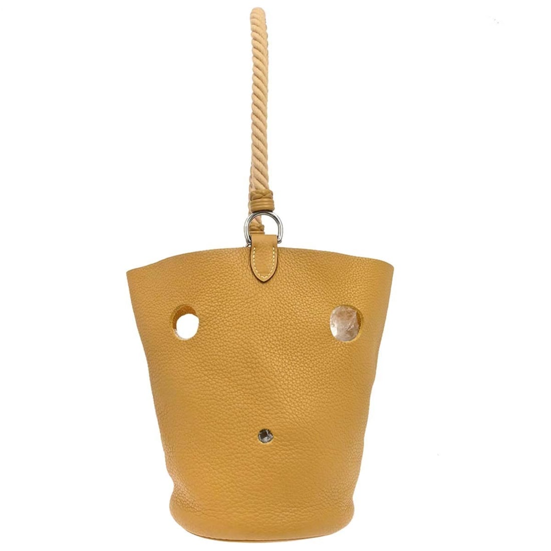 Hermes Mangeoire PM Curry Taurillon Clemence Leather Tote: Hermes Mangeoire PM Curry Taurillon Clemence Leather Tote Hermes Mangeoire PM handbag in Curry Taurillon Clemence leather. This medium women's bag features a top handle design, tote style, and was mad