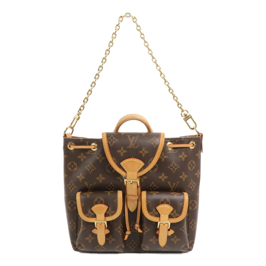 Louis Vuitton Excursion PM Monogram Backpack M46932 Brown: Louis Vuitton Excursion PM Monogram Backpack M46932 Brown Louis Vuitton Excursion PM backpack in Brown Monogram with GHW, model M46932. It is made from Monogram and PVC coated canvas and features a ma