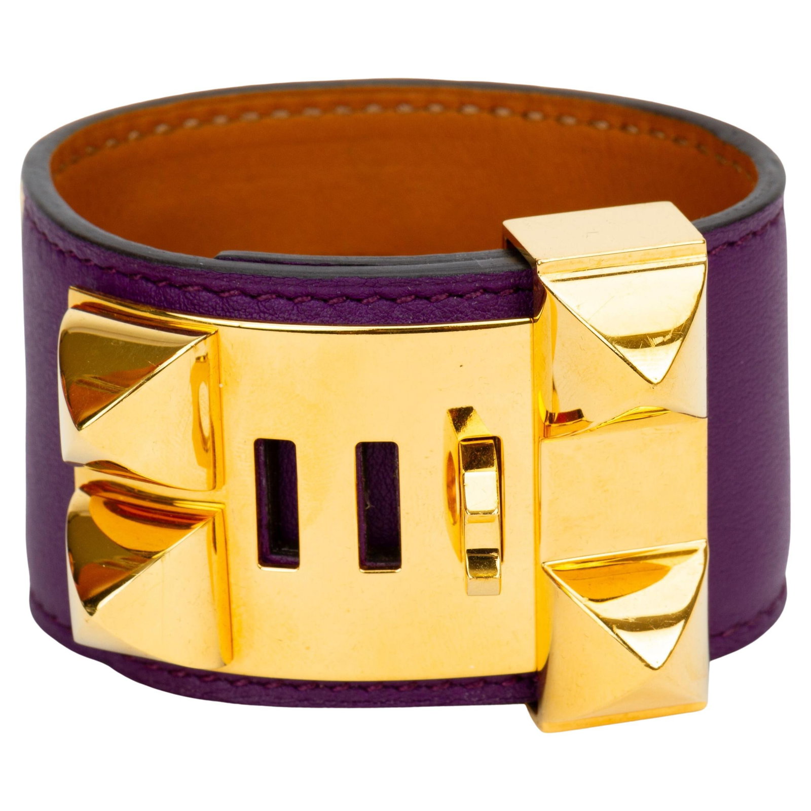 Hermes Collier de Chien goatskin bracelet with dust cover (1 of 5)