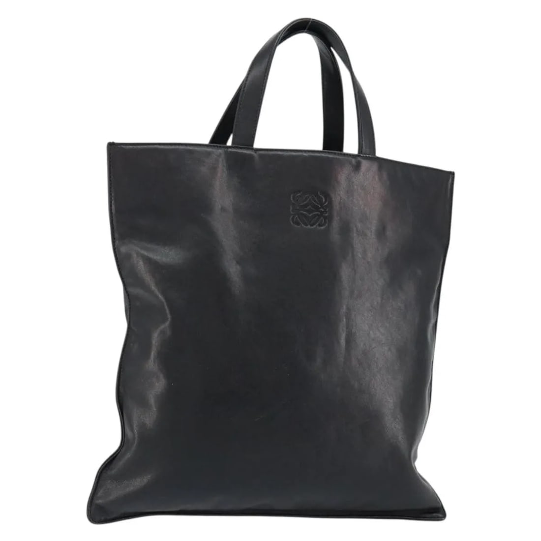 Vintage Black Leather Tote Bag by Loewe 32cm (1 of 18)