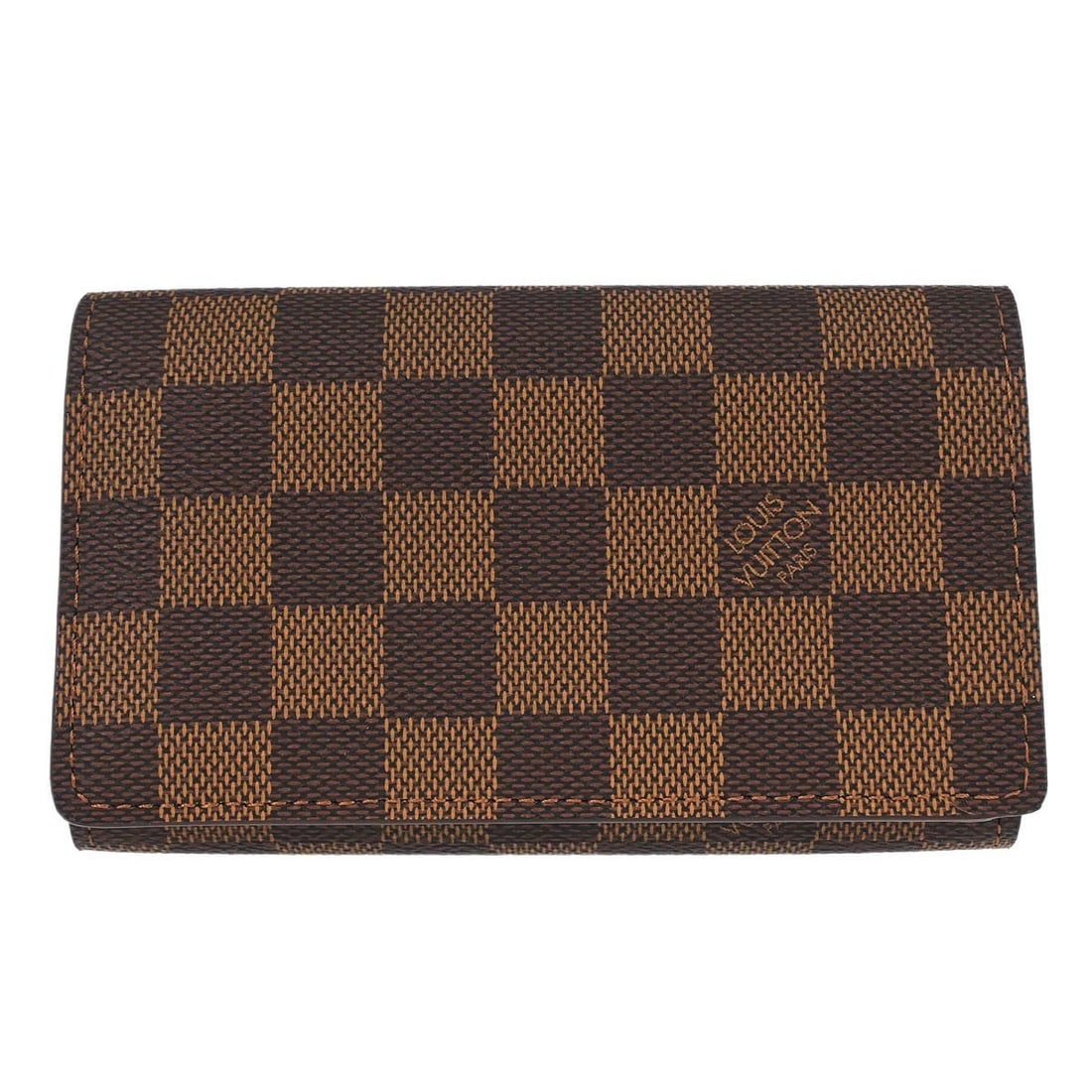 Louis Vuitton N61736 Porte Monnaie Billets Tresor Damier Wallet: Louis Vuitton N61736 Porte Monnaie Billets Tresor Damier Wallet Louis Vuitton Porte Monnaie Billets Tresor wallet in Damier Ebene canvas and leather. This folding wallet features a button logo accent 