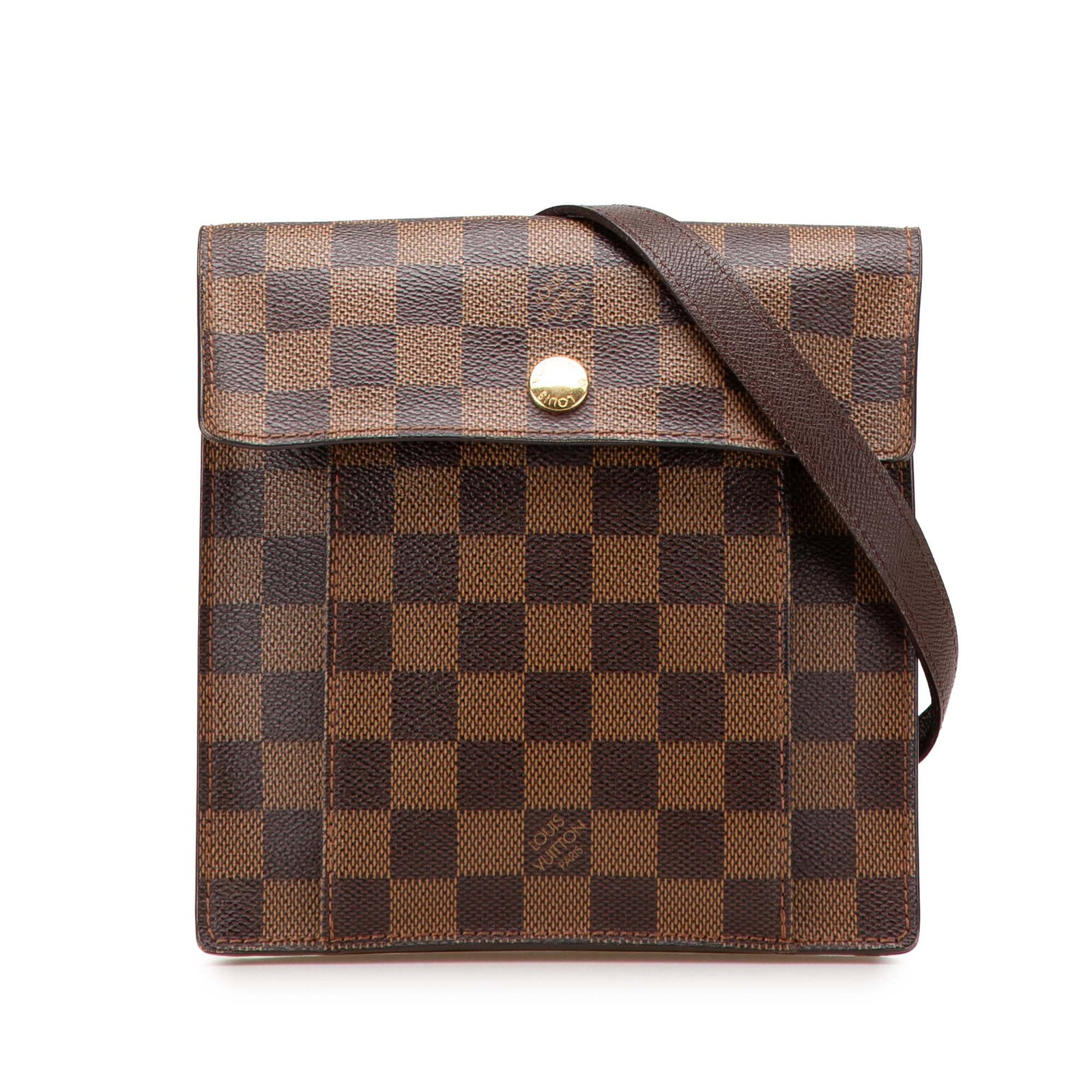 Louis Vuitton Damier Ebene Pimlico Canvas Bag with Leather Trim: Louis Vuitton Damier Ebene Pimlico Canvas Bag with Leather Trim The Louis Vuitton Damier Ebene Pimlico bag is a stylish accessory crafted from durable damier canvas with leather trim. It features an a