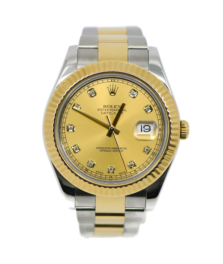 Rolex Datejust 116333 Diamond 18K Stainless Steel Watch with Box and Papers: Rolex Datejust 116333 Diamond 18K Stainless Steel Watch with Box and Papers Presenting the exquisite Rolex Datejust Diamond wristwatch, a perfect blend of luxury and craftsmanship. This stunning timep