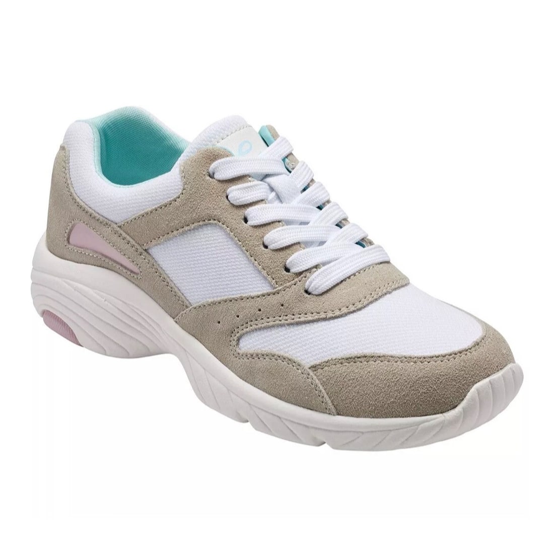 EASY SPIRIT Martha Stewart X Pisa Suede Sneakers Women's 7.5 Tan Comfort Walking Shoes (1 of 6)