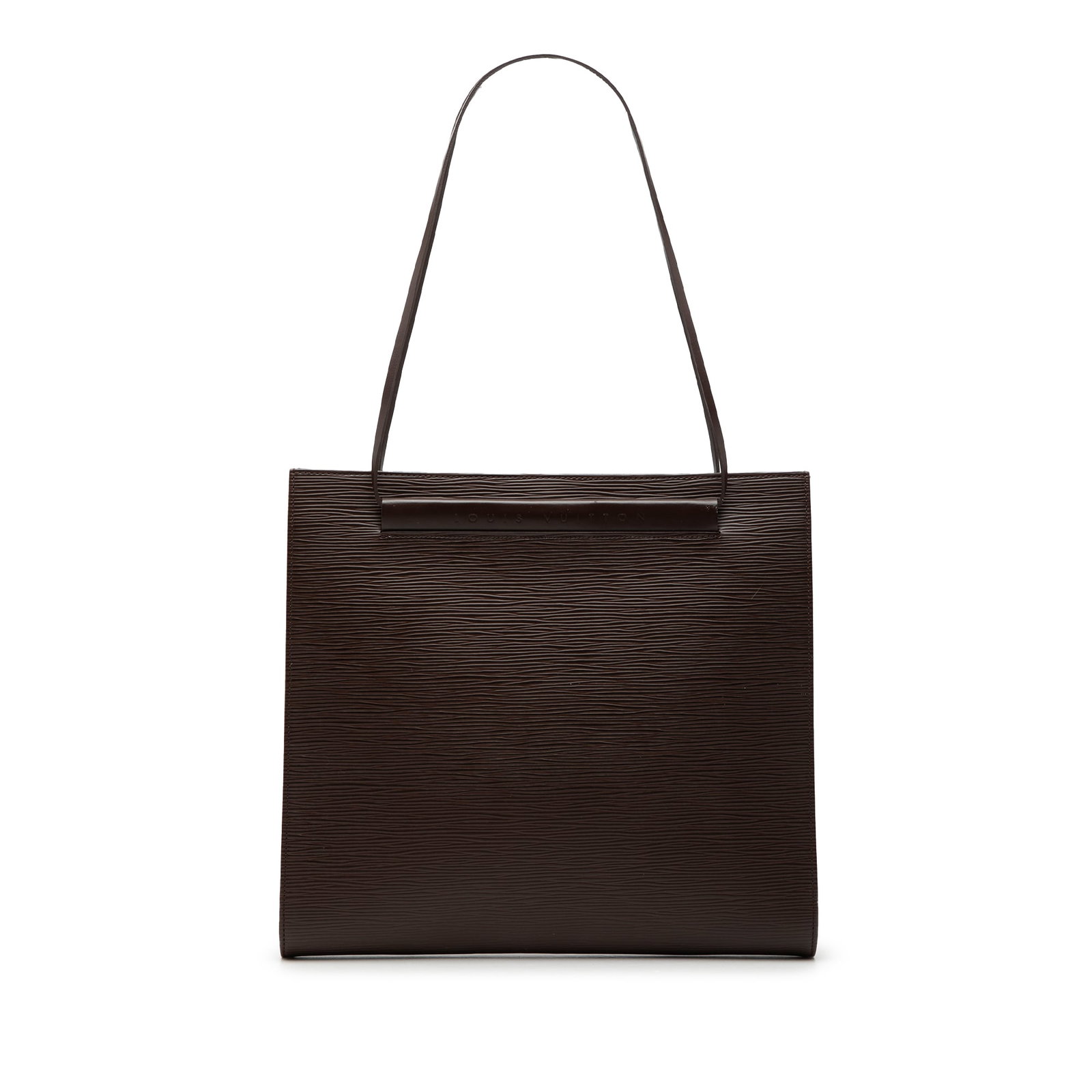 Louis Vuitton Saint Tropez Epi leather tote bag: Louis Vuitton Saint Tropez Epi leather tote bag This Louis Vuitton Epi Saint Tropez bag features a distinctive epi leather exterior in brown, complemented by flat leather straps and an open top with a