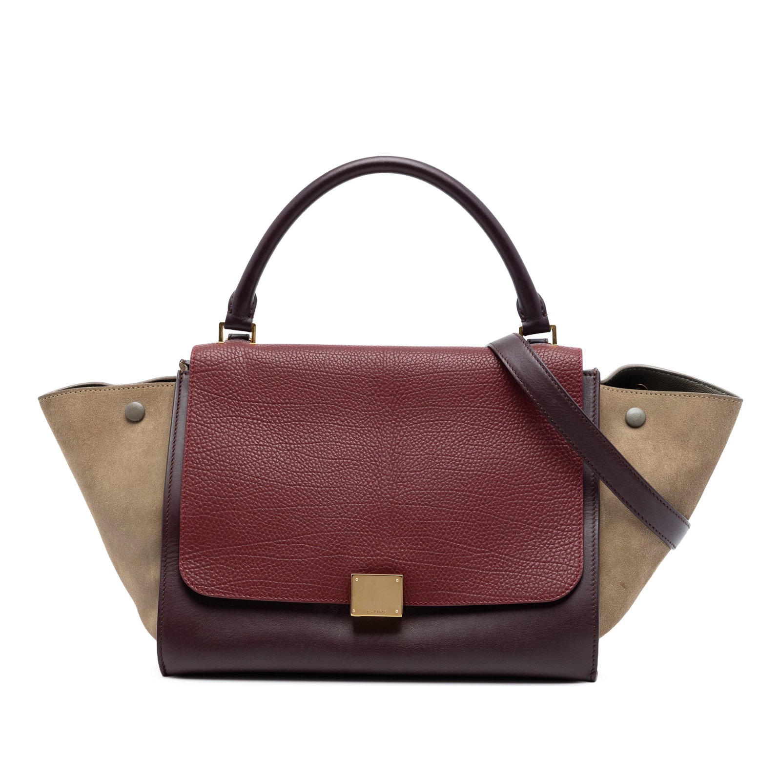 Celine Trapeze Medium Tricolor Leather Satchel Bag (1 of 6)
