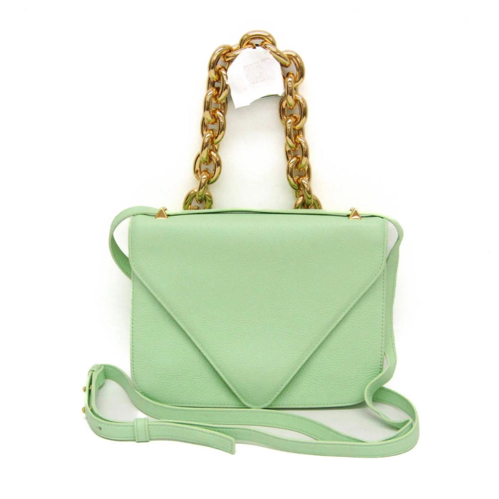Green Leather Shoulder Bag Bottega Veneta Mount (1 of 15)