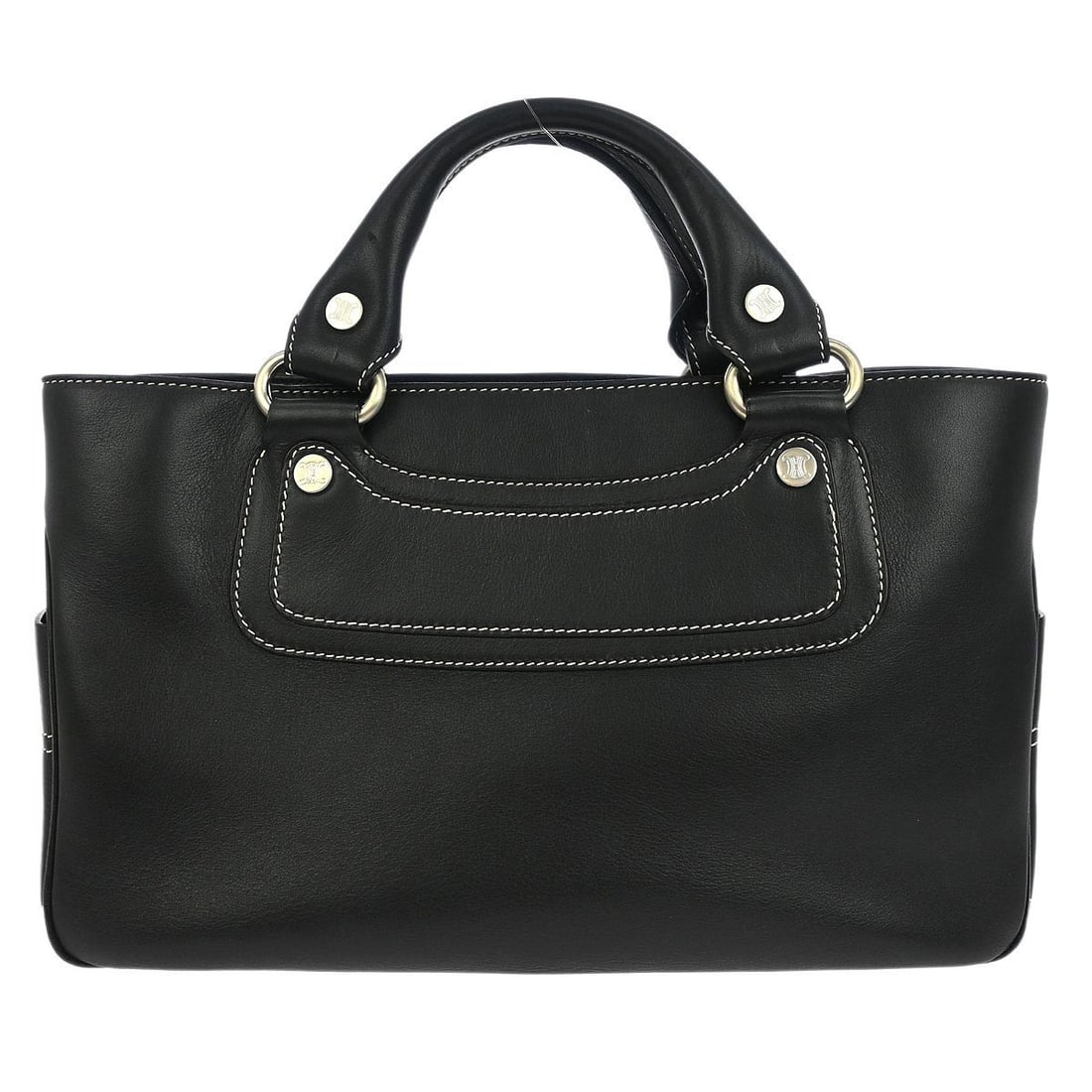 CELINE Boogie black leather tote handbag double handle Italy (1 of 10)