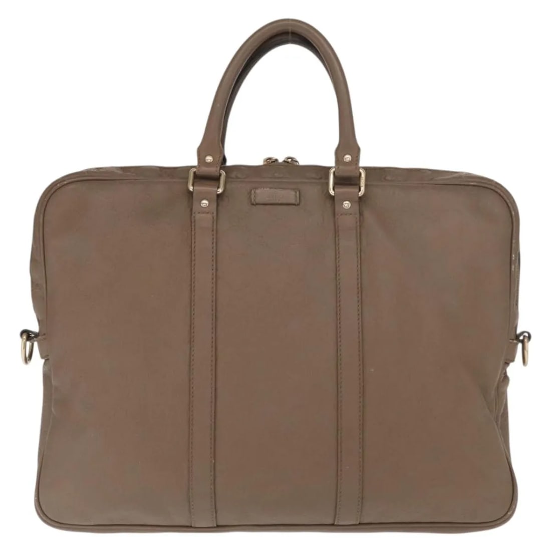 Gucci Convertible Briefcase Brown Leather Unisex Bag: Gucci Convertible Briefcase Brown Leather Unisex Bag A Gucci Convertible Briefcase in brown leather with a unisex design. Made in Italy, it measures 39 cm wide, 29 cm high, and 4 cm long. The piece is