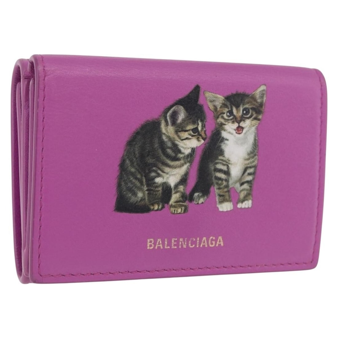 Balenciaga 558208 Leather Compact Wallet Pink Silver Italy (1 of 18)