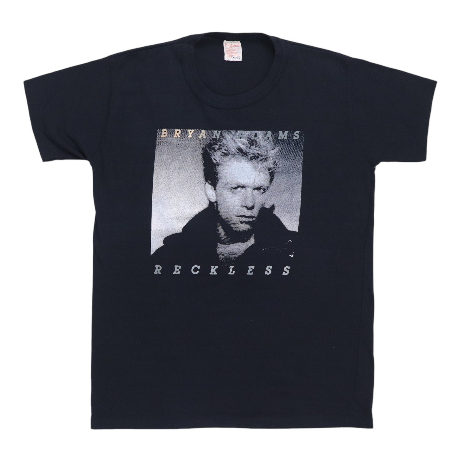 Vintage 1984 Bryan Adams Reckless Black Poly Cotton Band T Shirt (1 of 4)