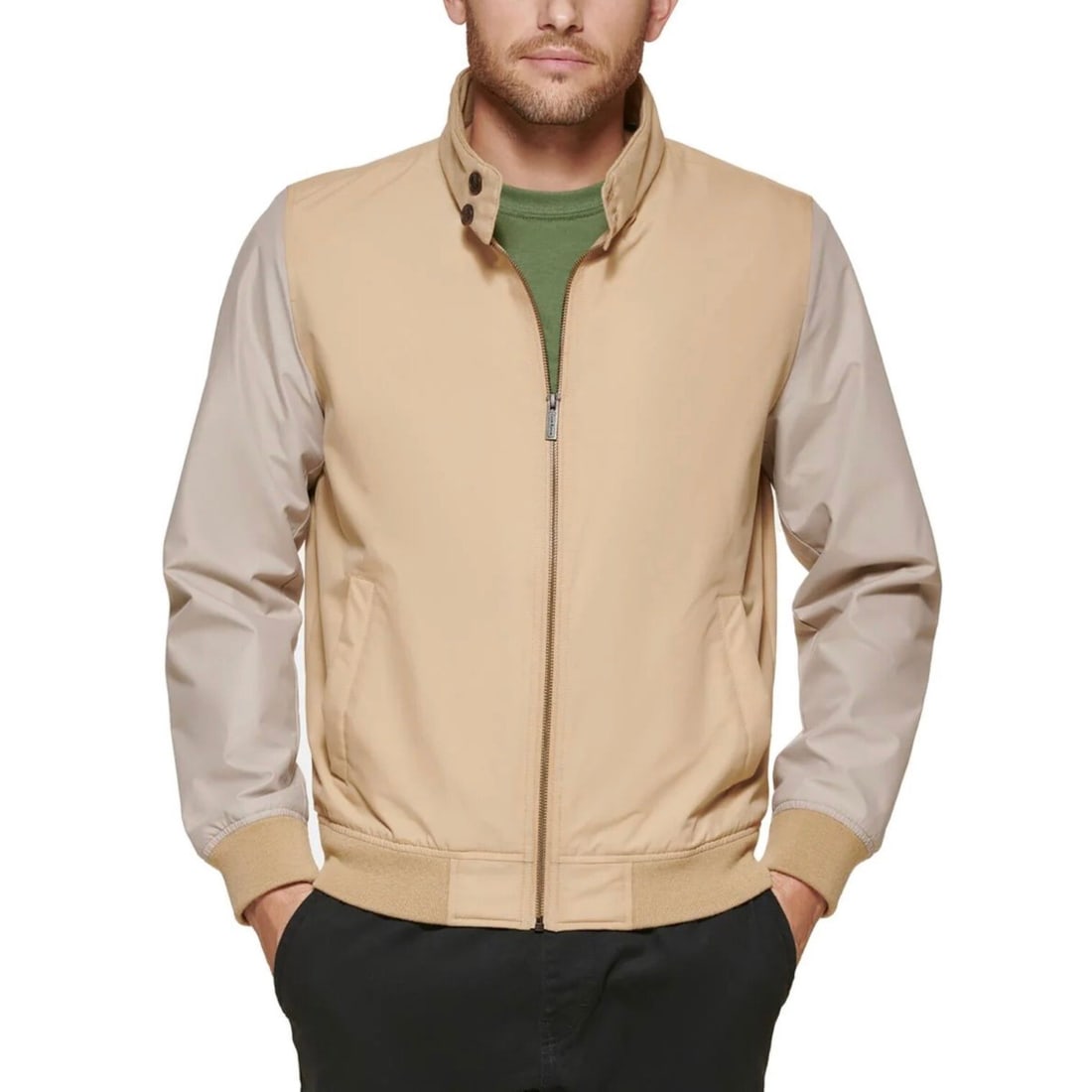 Club Room Men's Lightweight Khaki Bomber Jacket Regular Fit: Club Room Men's Lightweight Khaki Bomber Jacket Regular Fit Elevate your casual style with this Men's Regular-Fit Bomber Jacket in Khaki. Designed for transitional weather, this lightweight jacket fea