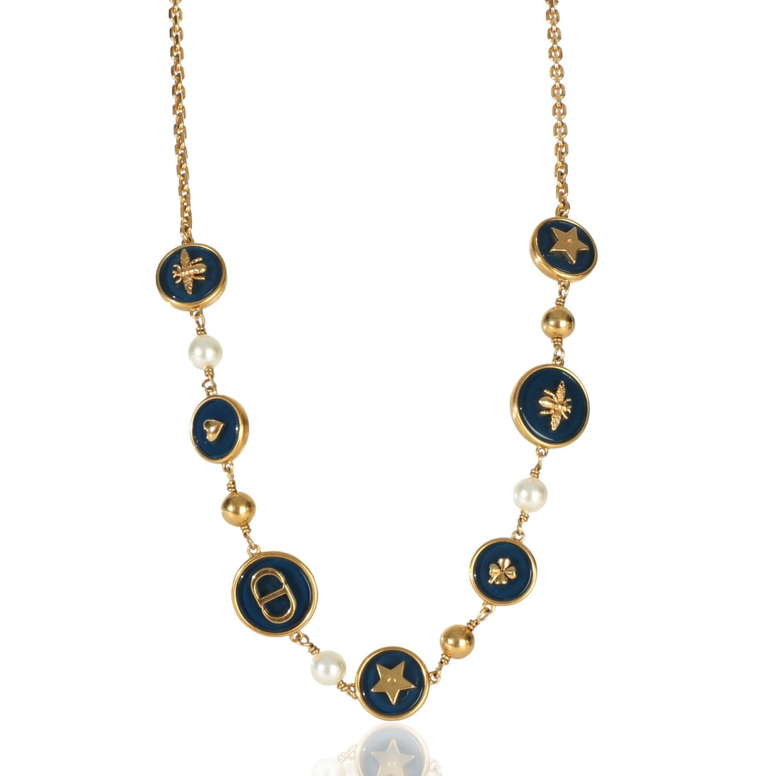 Christian Dior D-Luck Gold Plated 16 in Necklace (1 of 1)