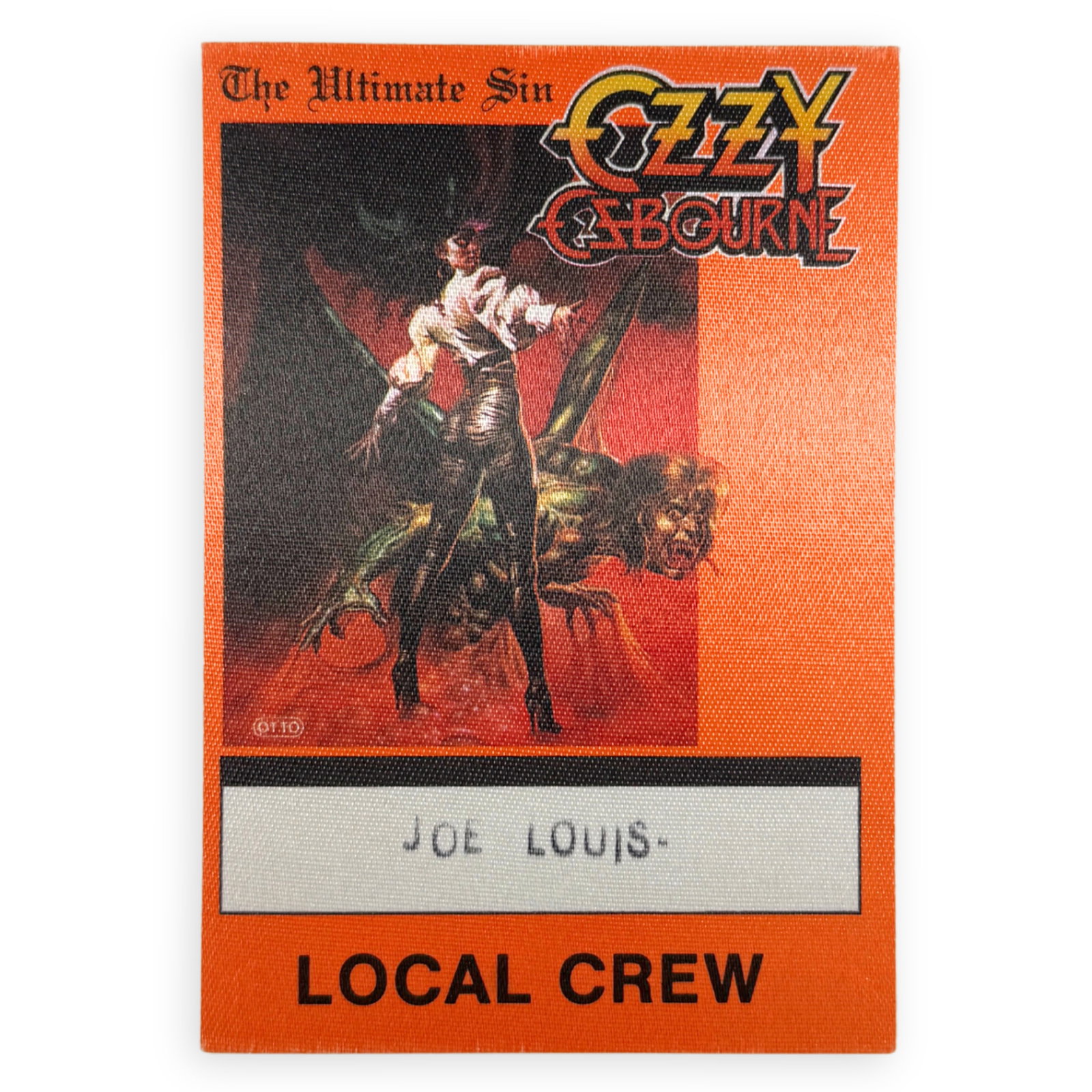 Vintage 1986 Ultimate Sin Tour Backstage Pass Ozzy Osbourne (1 of 2)
